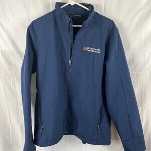 Port Authority Blue Fleece Lined Full Zip-Up Jacket Size Large Hca Florida
